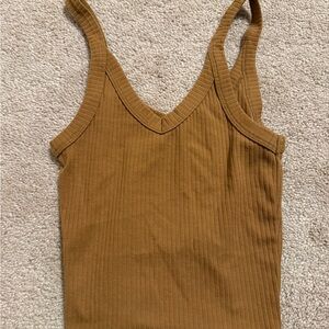 Wild Fable Brown Ribbed Tank Top & Body Suit